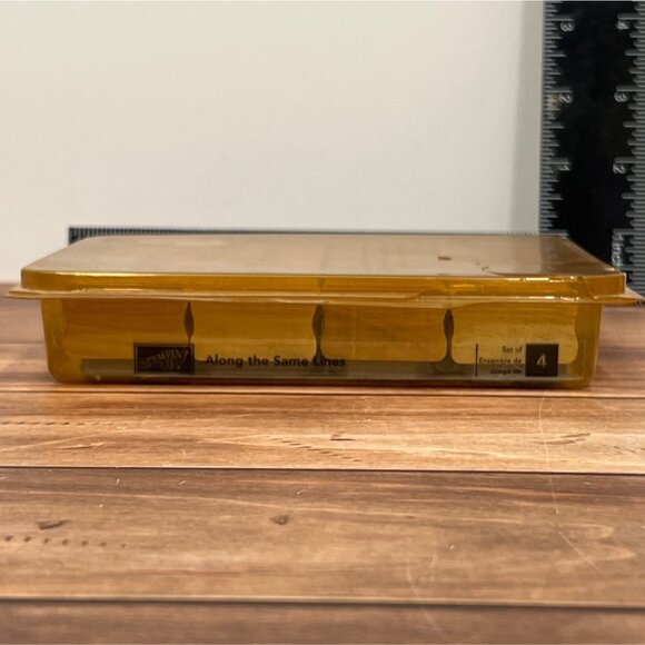 2005 STAMPIN' UP! ALONG THE SAME LINES Wood Mounted Rubber Stamp set of 4 - Picture 4 of 8